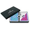 New - Copag Neoteric Plastic Playing Cards: Narrow, Super Index, Green/Red